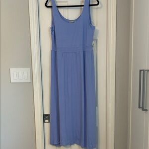 Elegant Blue Sleeveless Dress